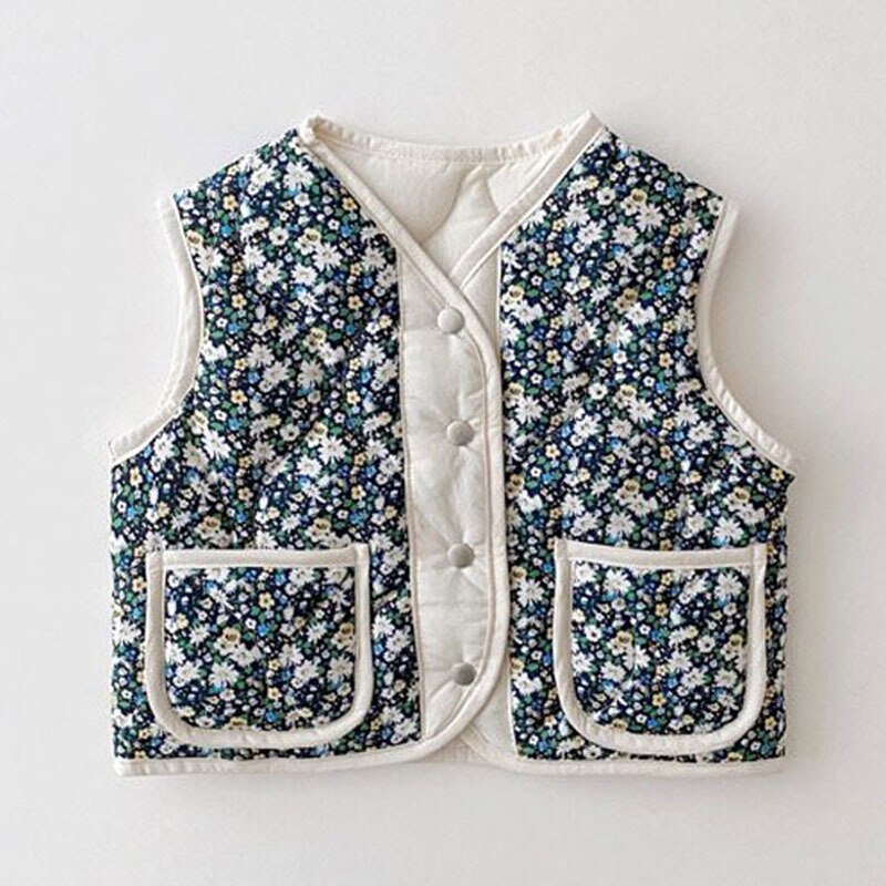 Floral Wave Padded Gilet