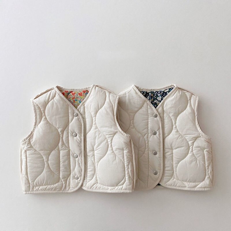 Floral Wave Padded Gilet