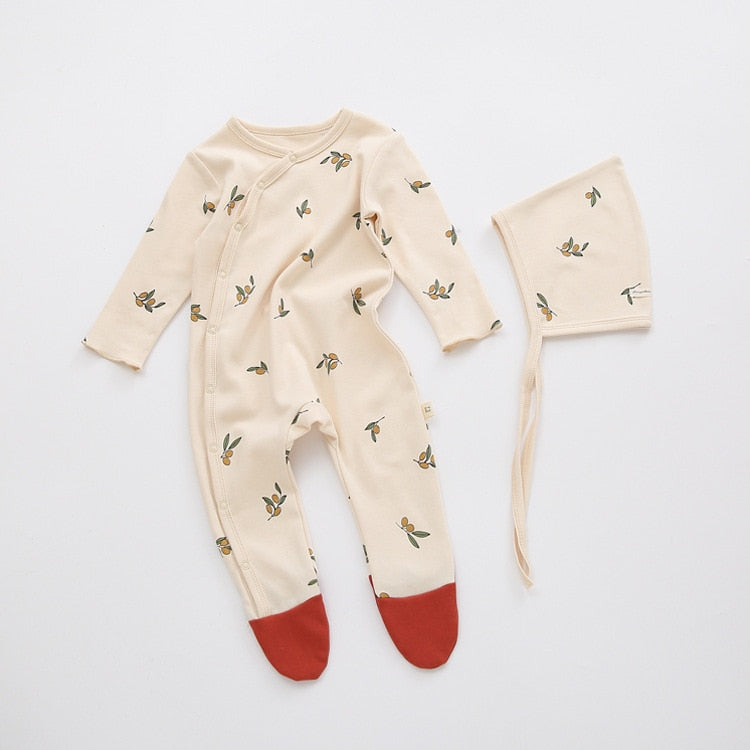 Printed Sleep Suit with Contrast Feet