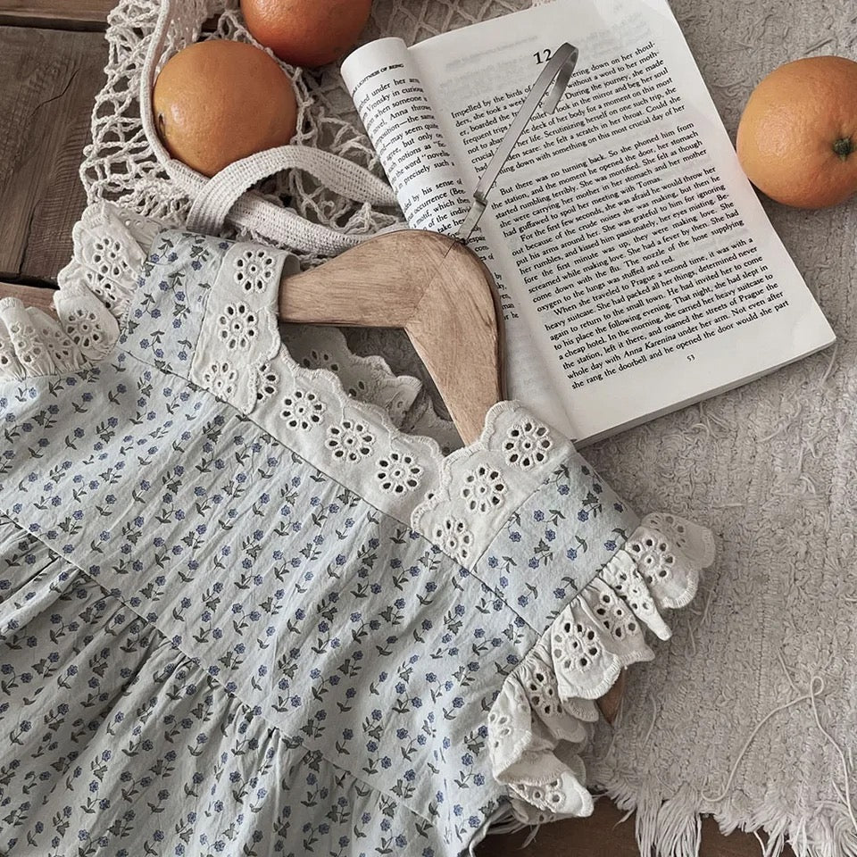 Floral Broderie Anglaise Top & Bloomers