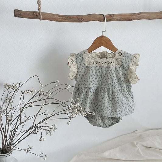 Floral Broderie Anglaise Top & Bloomers