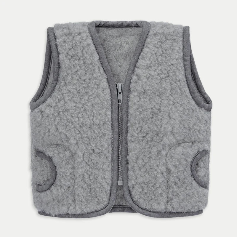 Fleece Sleeveless Zip-Up Vest