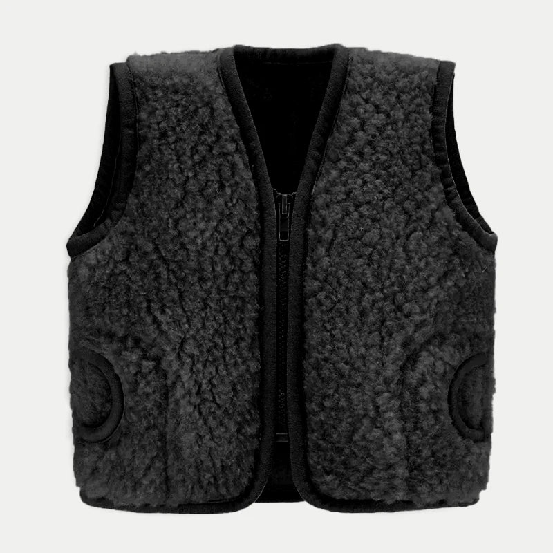 Fleece Sleeveless Zip-Up Vest