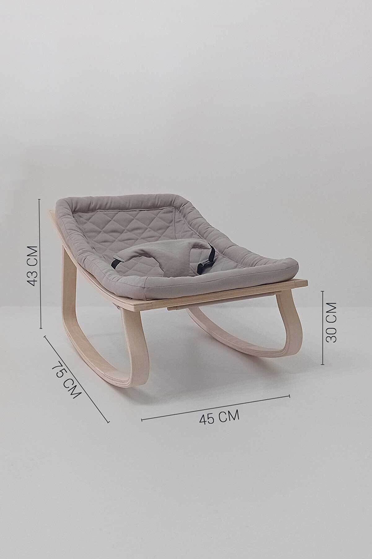 Natural Wooden Rocking Baby Bouncer