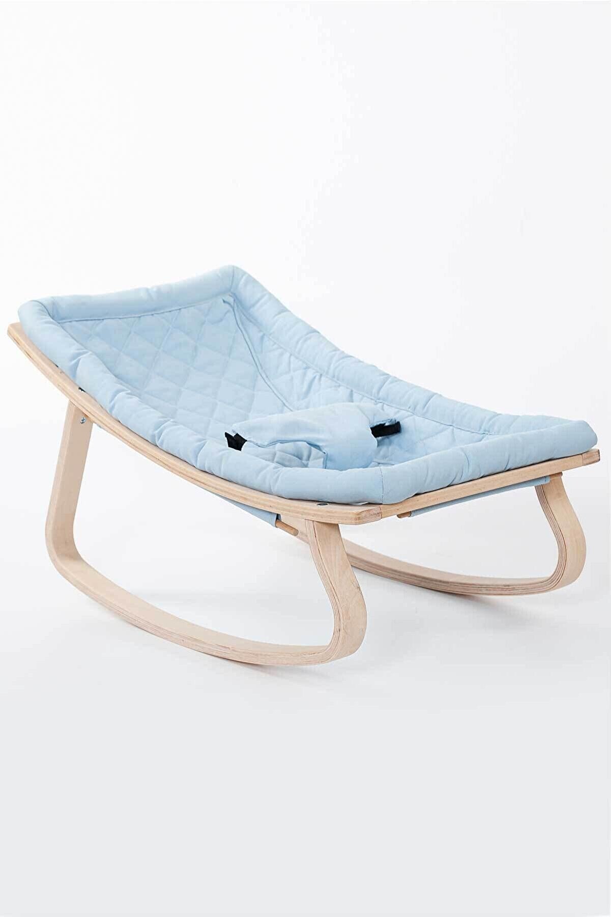 Natural Wooden Rocking Baby Bouncer