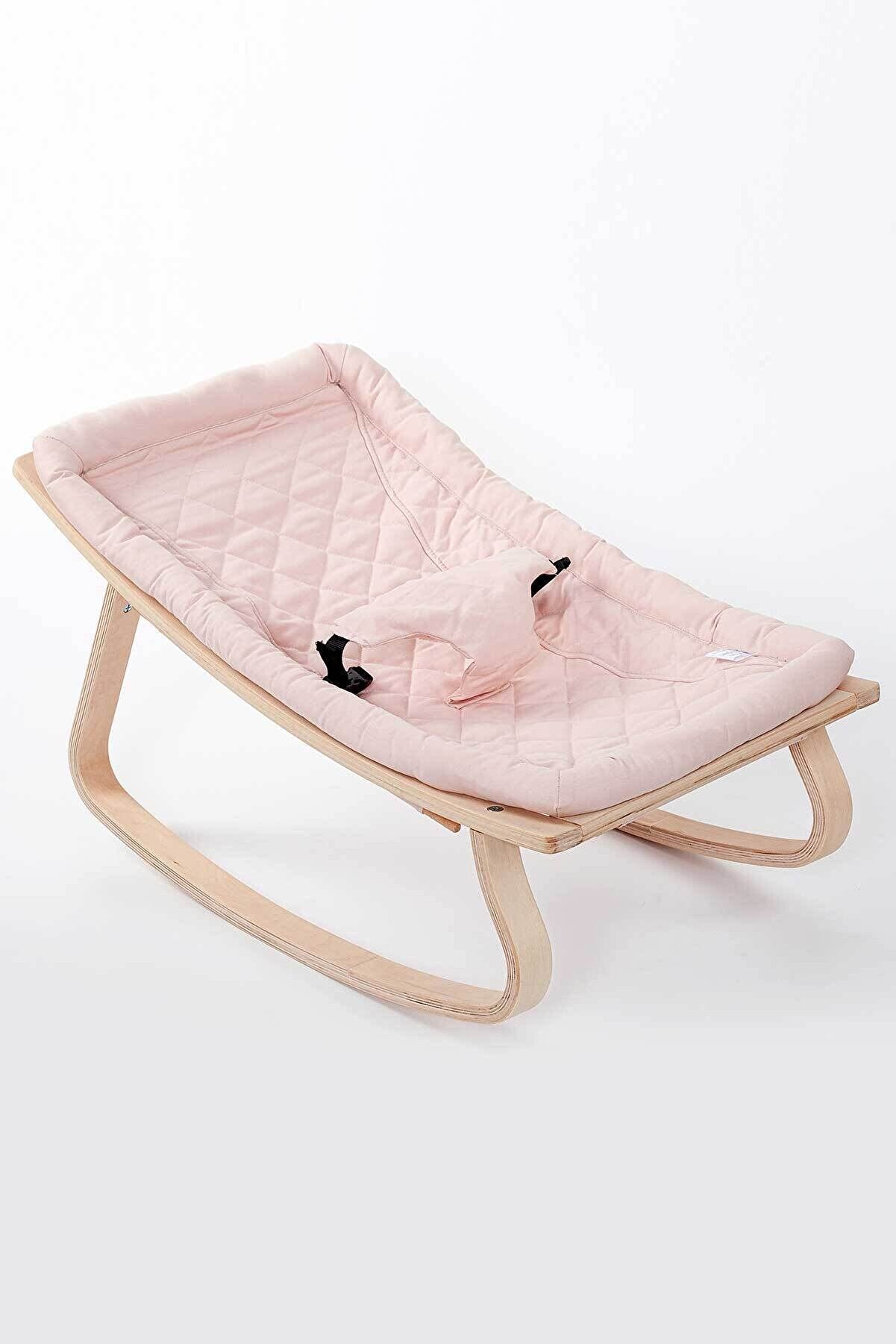 Natural Wooden Rocking Baby Bouncer